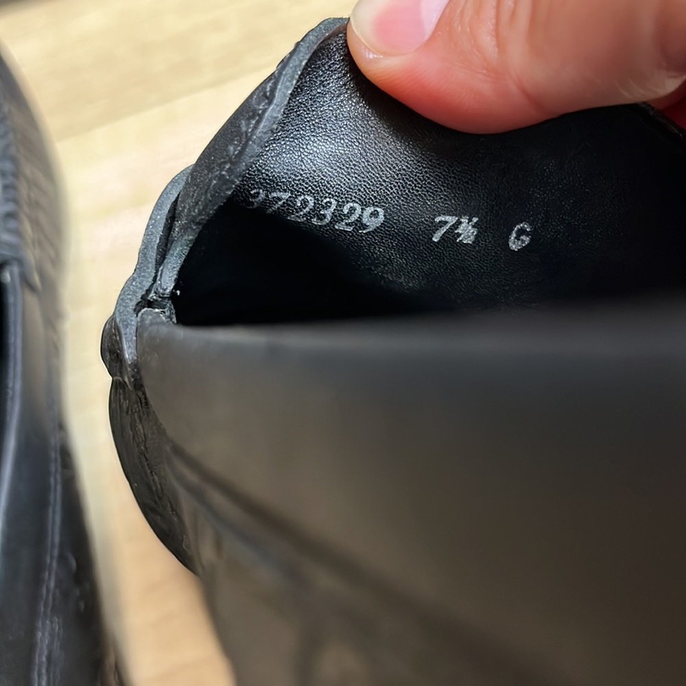 GUCCI Signature Driver Loafers-Guccissima leather, black SIZE 7 1/2 US - Picture 9 of 12